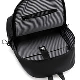 Lkblock 14 Inch Men's Backpack Large Capacity Travel Leisure Solid Color Pu Computer Backpack Fashion Men And Women Students Schoolbag