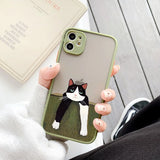 Lkblock Various Style Cat Phone Case For iPhone 16 15 13 12 11 14 Pro Max Mini 14 Plus shell SE2 8 7 Plus X XS XR Shockproof Back Covers