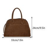 Lkblock  Luxury Margaux 15 Suede Handbags Large Capacity Senior The Tote Bags Ladies High Quality Retro Crossbody Bags Designer Bags