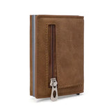 Lkblock New PU Leather Men Wallet Rfid Anti-magnetic Credit Cards Holder with Organizer Coin Pocket & Money Clips Purse