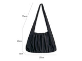 Lkblock Casual Ruched Women Shoulder Bag Nylon Quilting Tote Bags for Women 2024 Large Commuting Shopper Purses Female Handbag Hobos New