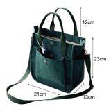 Lkblock Women's Corduroy Shoulder Bag Ladies Tote Bag Fashion Handbag Messenger Bags Portable Crossbody Shopper Bag Casual