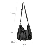 Lkblock Lazy Style Large Capacity Travel handbag Unisex Lightweight Nylon Fabric Crossbody Travel Bag Leisure Single Shoulder Tote bag