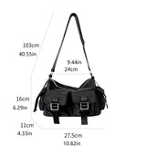 Lkblock Kpop Trends Women Shoulder bag Large capacity Casual Nylon female Crossbody messenger Bag bolsas Multiple pockets ladies handbag