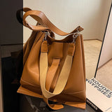 Lkblock Women PU Casual Messenger Bag High Quality Large Capacity Fashion Shoulder Bag Trendy All-Match Commuter Handbags