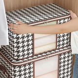 Lkblock Visible Large Capacity Storage Box Portable Household Clothes Organizer With Handles Foldable Dustproof Quilt Zipper Container