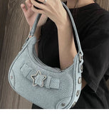 Lkblock Compact Hobo Bag with Stylish Buckle Detail and Secure Zip Closure