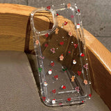 Lkblock Snowflake Christmas Tree Phone Case for iPhone 16 Pro Max 15 14 Plus 13 12 11 Pro Max 7 8 XR X XS SE2 Shockproof Clear Cover