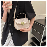 Lkblock Trendy Designer Handbags Casual Shoulder Bag Heart Decoration Crossbody Bags For Women Fashion Small Top Handle Bags