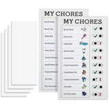 Lkblock 1 PC Kids Chore Chart with 5 Pcs Blank Card,Plastic Checklist Board with Detachable Cardstock to Do List for Routine Planning