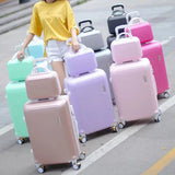 Lkblock ABS+PC luggage set travel suitcase on wheels Trolley luggage carry on cabin suitcase Women bag Rolling luggage spinner wheel