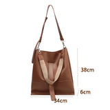 Lkblock Women PU Casual Messenger Bag High Quality Large Capacity Fashion Shoulder Bag Trendy All-Match Commuter Handbags