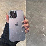 Lkblock Luxury Soft Silicone Clear Glitter Phone Case For IPhone 15 14 13 12 11 Pro Max 15 Plus X XS Max XR Shockproof Cover Funda