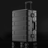 Lkblock All Aluminum Magnesium Alloy Rolling Luggage Case TSA Combination Lock Large Travel Bag with Wheels Business Hand Luggage