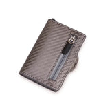 Lkblock New PU Leather Men Wallet Rfid Anti-magnetic Credit Cards Holder with Organizer Coin Pocket & Money Clips Purse