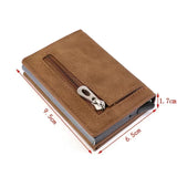 Lkblock New PU Leather Men Wallet Rfid Anti-magnetic Credit Cards Holder with Organizer Coin Pocket & Money Clips Purse