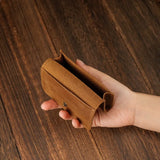 Lkblock Vintage Card Holder Men Genuine Leather Credit Card Holder Small Wallet Mini Purse for Men Money Bag ID Business Cards Holder