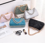 Lkblock Ladies Glitter Shoulder Bag Dinner Bag Luxury Brand Evening Bag Party Banquet Wedding Clutches Handbag Chain