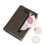 Lkblock New PU Leather Men Wallet Rfid Anti-magnetic Credit Cards Holder with Organizer Coin Pocket & Money Clips Purse