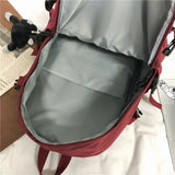 Lkblock Fashion Girl Leisure Rucksack High School Waterproof Nylon Shoolbag Women Mochila Multi Pocket College Laptop Backpack