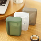 Lkblock Portable Desktop Data Cable Storage Box Transparent Phone Charger Earphone Wire Organizers With Dustproof Cover Office Supplies