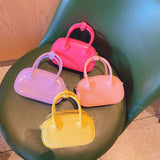 Lkblock Jelly Shoulder Bags PVC Women Small Tote Handbags and Purses New Casual Ladies Messenger Travel Bag High Quality