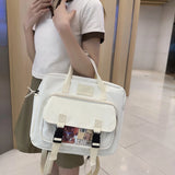 Lkblock ins Japanese itabag Women New 2024 Jelly Bag Student Backpack School Bags Tote Handbags Shoulder Bag Crossbody Bags Women JK bag