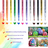 Lkblock Acrylic Metal Beautiful Color Painting Pen, Multi-function Calligraphy Practice, Special Pen for Students