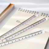 Lkblock 1Pcs Simple Transparent Triangular Straight Ruler Creative 15m/20cm Rulers Drawing Measuring Tools Stationery School Supplies