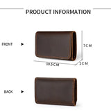 Lkblock Vintage Card Holder Men Genuine Leather Credit Card Holder Small Wallet Mini Purse for Men Money Bag ID Business Cards Holder