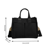 Lkblock Canvas Simple Totes With Many Pockets Messenger Bags Large Capacity Shoulder Bag Female Big Handbag