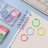 Lkblock Simple Loose-leaf  Binder Rings Circle Flexible Plastic Book Hoops Paper Photo Album Binding Tools Office School Supplies