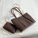 Lkblock Large PU Leather Shoulder  Bag for Women Winter Fashion Trend Designer Females Fashion Handbags Purses Tote Bags