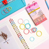 Lkblock Simple Loose-leaf  Binder Rings Circle Flexible Plastic Book Hoops Paper Photo Album Binding Tools Office School Supplies