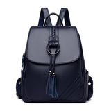 Lkblock Tassel Women Backpacks Designer High Quality Soft Leather Fashion Back Bag Brand Female Travel Bags Mochilas Mujer 2023 Backbags