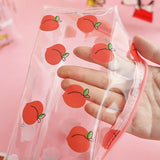 Lkblock Big Waterproof Transparent Pencil Case PVC Stationery Gift Girls Students Pencil Bag Kawaii Makeup Cosmetic Bag Travel Bags