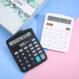 Lkblock 12 Digits Electronic Calculator Solar Calculator Dual Power Supply Calculator for Home Office School Financial Accounting Tools