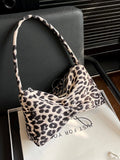 Lkblock Leopard Suede Tote Shouler Bags for Women Handbags Purses New Vintage Ladies Underarm Bags Luxury Brand Designer