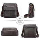 Lkblock Fashion New Genuine Leather Men Handbags Men's Leather Shoulder Bag Casual Office Messenger Bags Fashion Crossbody Bag