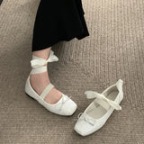 Lkblock Designer Ankle Cross Strap Women Flat Shoes Fashion Shallow Ladies Comfort Soft Sole Flat Heel Ballerina Shoes