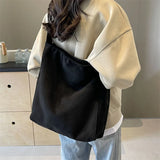 Lkblock 2024 New Suede Armpit Retro Wide Shoulder Strap Lazy Wind Large Capacity Soft Leather Shoulder Tote Bag