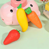 Lkblock 1Pcs Lovely Fruit Pencil Eraser Catoon Strawberry Mango Carrot Rubber Erasers Student Stationery School Office Supplies Gifts