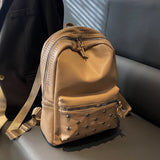 Lkblock New Rock Style Women Backpack Big Capacity Fashion Bags for Girls High Quality Rivet Design Bagpack Mochila Feminina