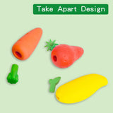 Lkblock 1Pcs Lovely Fruit Pencil Eraser Catoon Strawberry Mango Carrot Rubber Erasers Student Stationery School Office Supplies Gifts