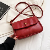 Lkblock Vintage Bag For Woman Chic Design Shoulder Bags Female Fashion All-Match Texture Messenger Bags Crossbody Bags