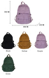 Lkblock Vintage Casual Backpack Women Travel Bag Fashion Canvas High Capacity Solid Women's Backpack Student Zipper School Bag Unisex