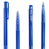 Lkblock DELI-Bullet Tip Ballpoint Pen Set, Fine Point 0.7mm, Blue Ink, Office and School Supplies, Stationery