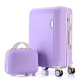 Lkblock ABS+PC luggage set travel suitcase on wheels Trolley luggage carry on cabin suitcase Women bag Rolling luggage spinner wheel