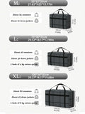 Lkblock 1PC Large Capacity and Super Load-bearing Black Composite Material Storage Bag, Dustproof and Moisture-proof with Zipper