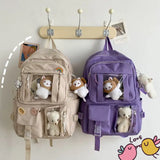 Multi Pockets Transparent Backpack